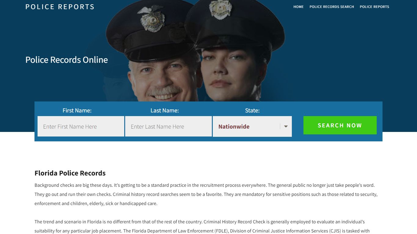 Florida Police Records | Get Instant Reports On People