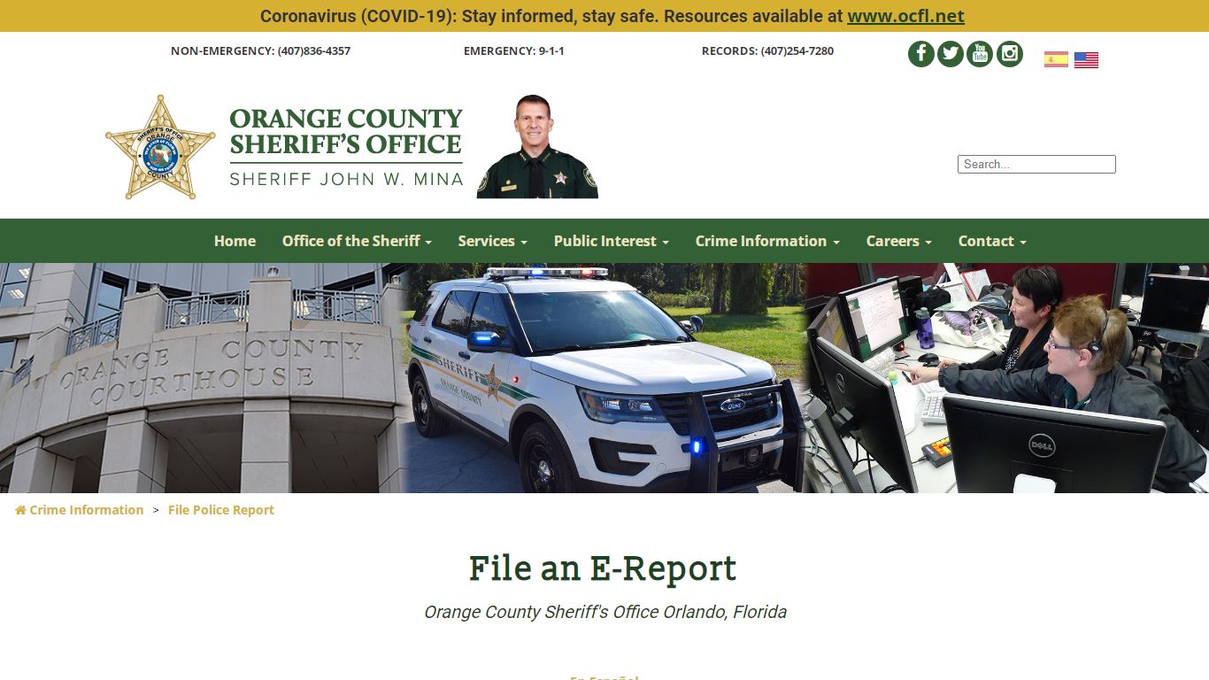 Crime Information > File Police Report - Orange County Sheriff's Office